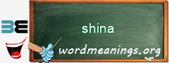 WordMeaning blackboard for shina